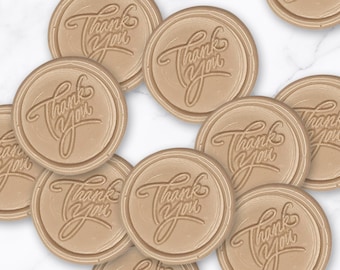 Thank You  |  Pre-Sealed Wax Seals  |  Taupe Color | Other Colors Available