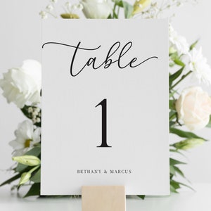 Printed 5x7 in Table Numbers /White Matte Thick Cardstock