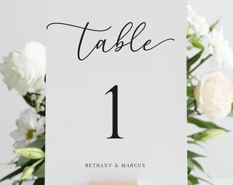 Printed 5x7 in Table Numbers /White Matte Thick Cardstock