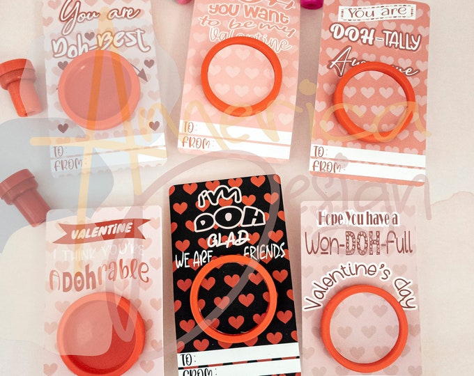 Valentines Day  Play Doh Cards for Kids | Non-Candy Classroom Valentines, Printable