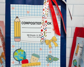 TEACHER Appreciation Paper Gift Bags Decoration/ Digital INSTANT DOWNLOAD/Non Editable/Paper Gift Bag Label/