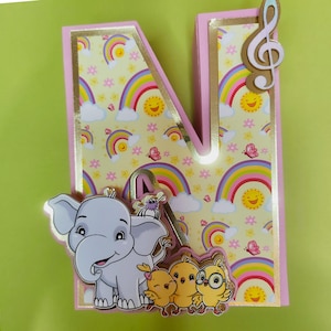 Letras 3D de Canticos/Decoración de fiesta/UNO/NOMBRE/Fiesta de cumpleaños de Canticos/Tema de Canticos, Canticos