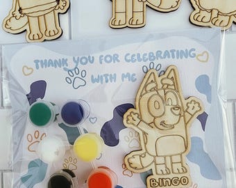 BLUEY Inspired Paint Your Own Party Favor: Kids Craft Kit