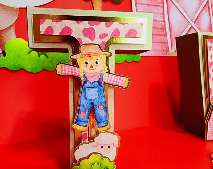 FARM  Theme 3D Letters, Party Decorations, FARM  Birthday Letter,  Birthday Decor, FARM Party Theme Table Decoration