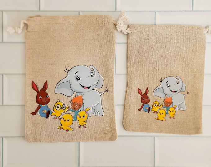CANTICOS  Goodie Bags/Set of 6/Party Decor/Drawstring Bag/Kids Goodie Bag/Kids Party Favor