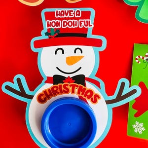 Christmas Play Doh Holder: Printable Party Favor, Class Gift (PDF)