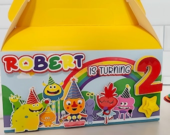 SUPER SIMPLE SONGS Gable box /party decorations/ Super Simple Birthday Party/Favor Boxes/Super Simple Birthday/Party Decor/Birthday Theme