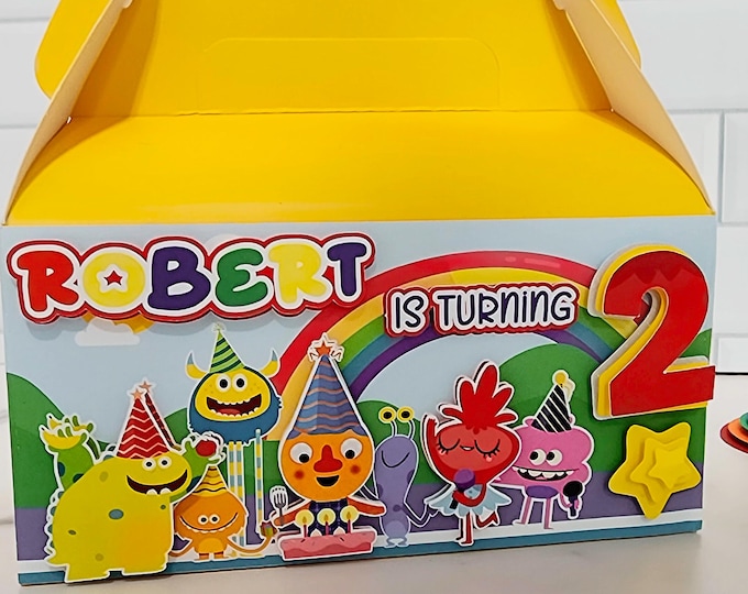 SUPER SIMPLE SONGS Gable box /party decorations/ Super Simple Birthday Party/Favor Boxes/Super Simple Birthday/Party Decor/Birthday Theme