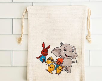 CANTICOS Party Favor Bags: Kids Drawstring Goodie Bags, Set of 6