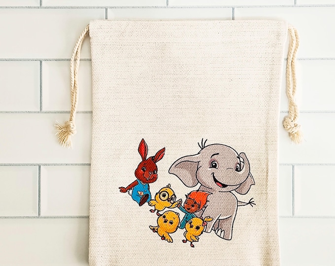 CANTICOS  Set of 6 Goodie Bags/Party Decor/Drawstring Bag/Kids Goodie Bag/Kids Party Favor