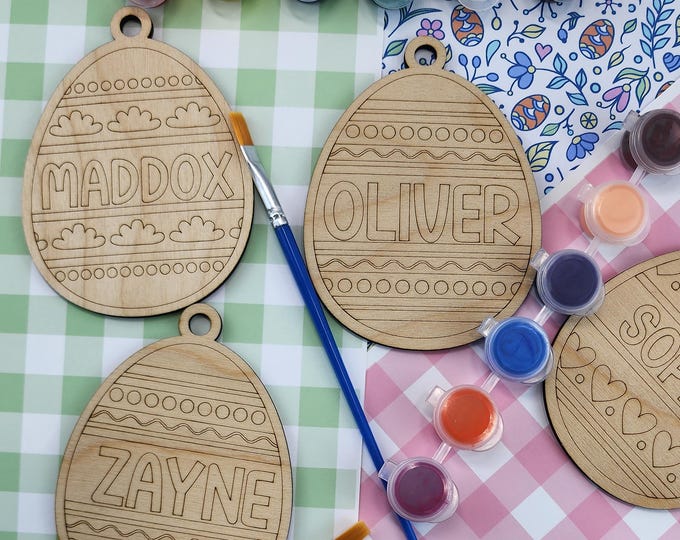 Personalized Name Easter Egg Kit –Paint-Your-Own/ Craft for Kids/Classroom Gifts/Easter Basket Fillers