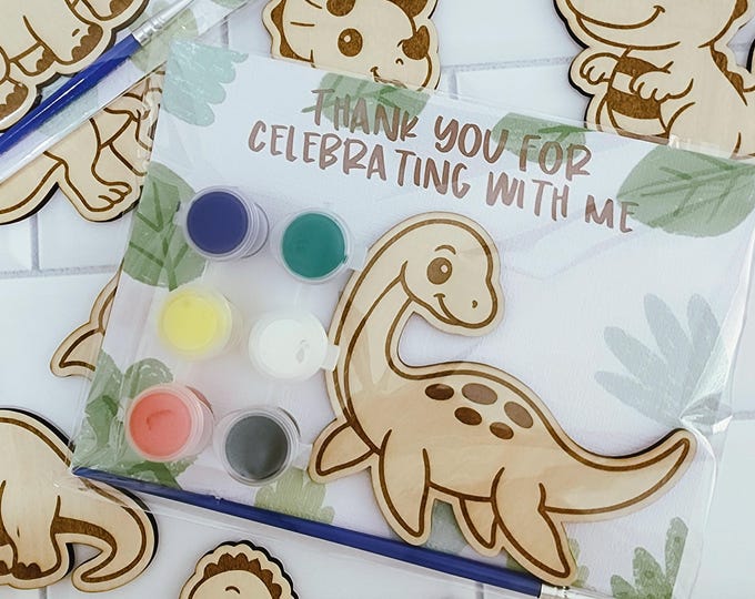 Dinosaur Paint Your Own Party Favor: Kids' Craft Activity