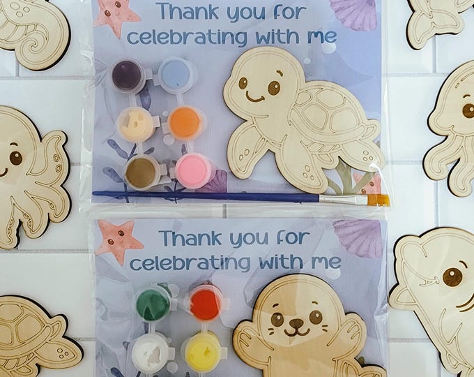 Paint Your Own Sea Creature: Kids Party Favor Set