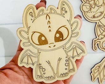 Dragon Cut Out Paint Your Own Party Favor:  Kids' Craft