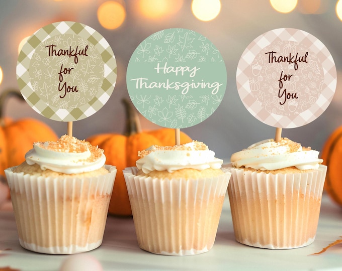 Thanksgiving Printable Gift Tags: Party Decor Labels (Digital File)
