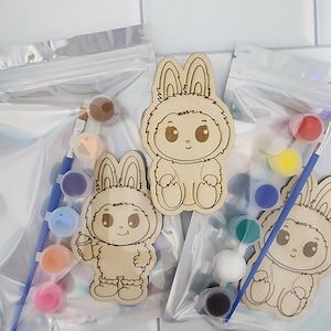 LABUBU Paint Your Own Party Favors: Basswood Kit, Kids&#39; Craft Activity
