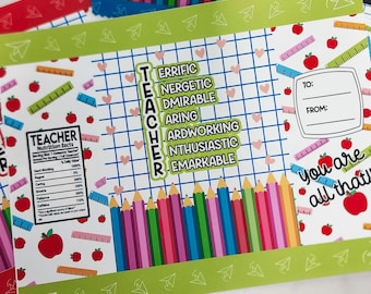 TEACHER  Appreciation Week/Teacher Colorful Chip Bag Wrapper/Teacher Gifts Bags/Snack Bags Wrapper/Printable/Instant Download/Non Editable