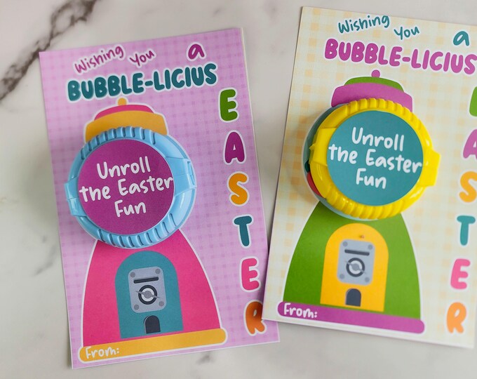 EASTER GUMBALL Machine Gum Bubba Tape, Easter Printable/ PDF Instant Download/Party Favor Classroom Exchange Small Gift