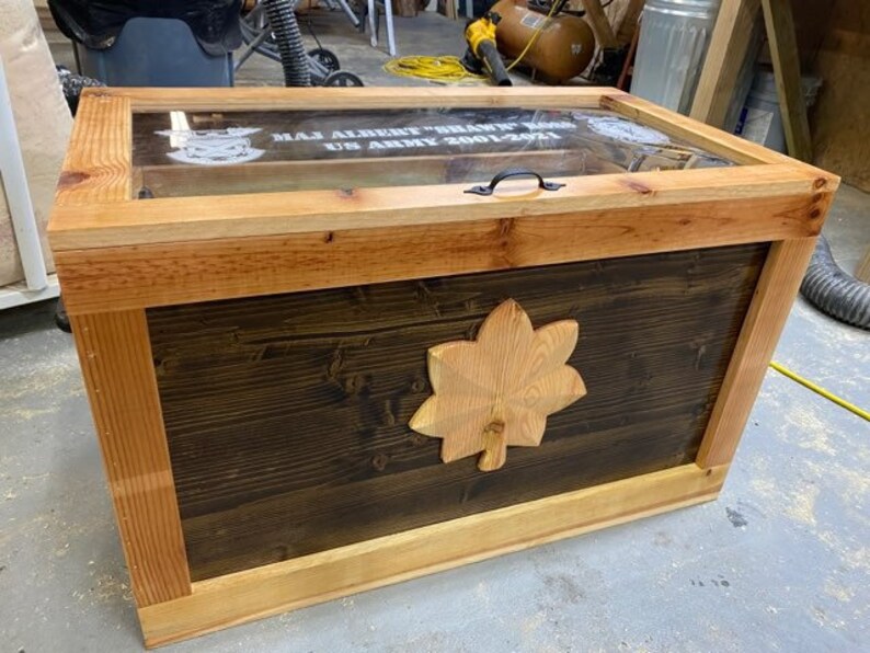 Military Footlocker Keepsake Chest Shadow Box Trunk Etsy