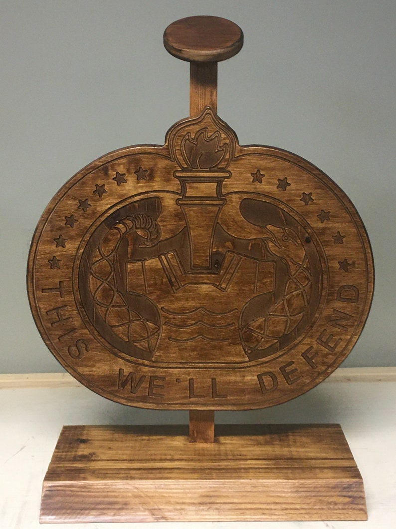 US Army Drill Sergeant Hat Stand With 2 Row Coin Holder Etsy