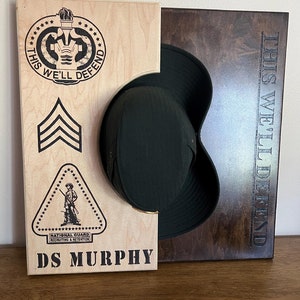 Drill sergeant hat press female bush hat display /male hat press wall display / Drill instructor memorabilia / custom military display award