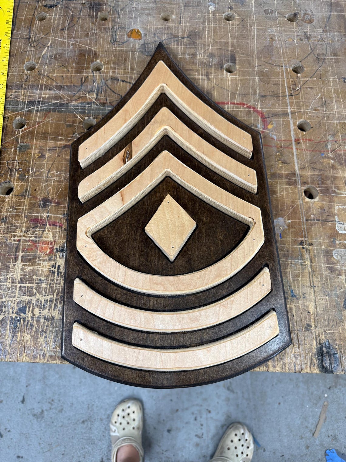 First Sergeant Hanging Wall Plaque 1SG Wood Cutout With Inscription ...