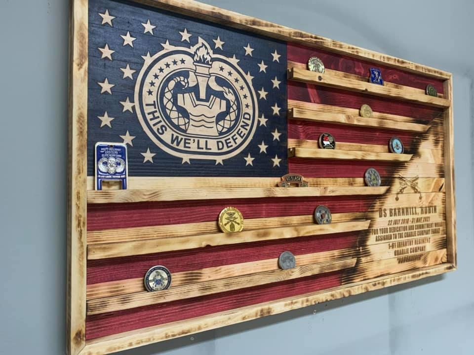 Custom Flag Coin Holder / Any Crests / Any Colors / Any Etsy