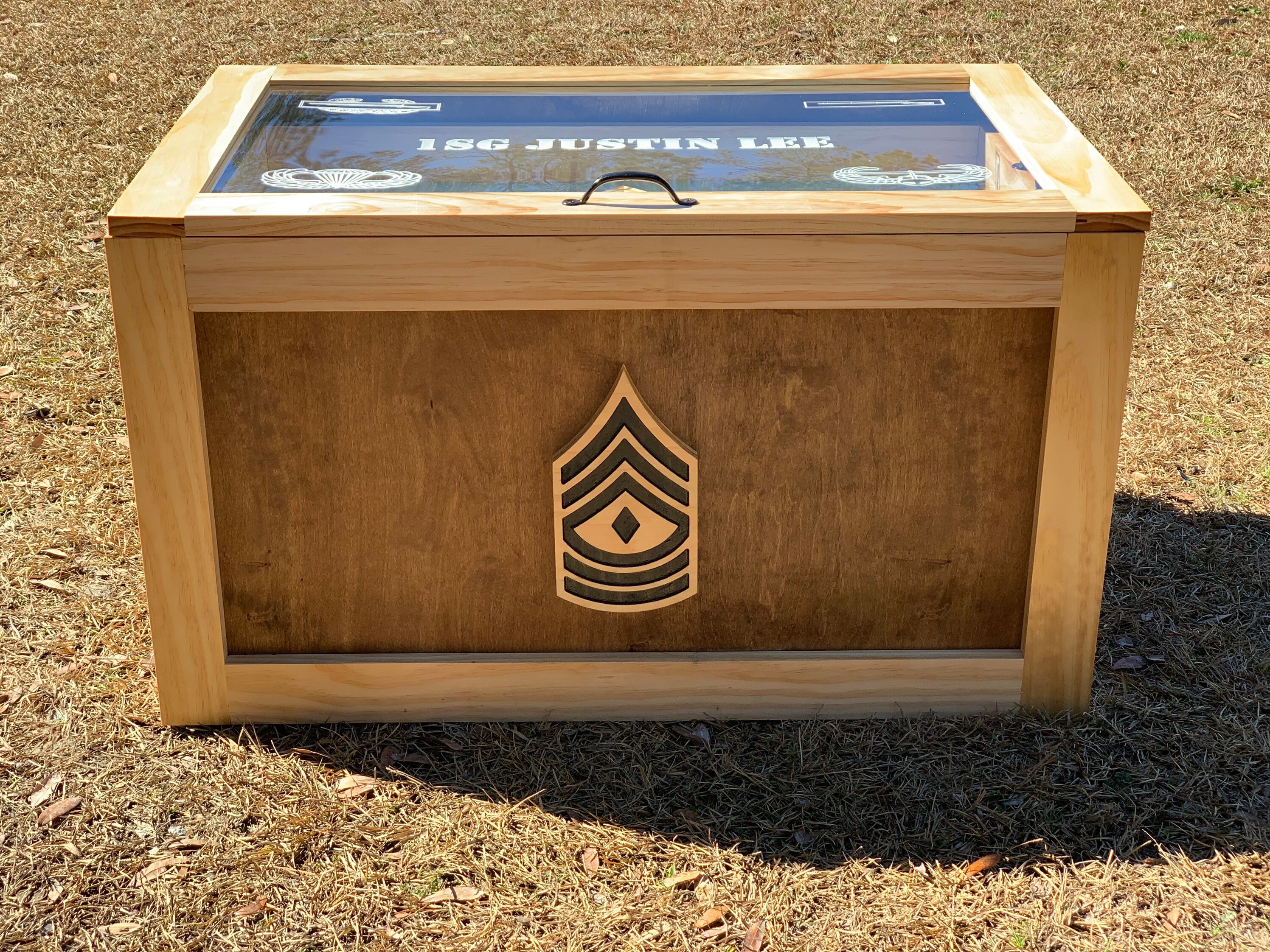 Military Footlocker keepsake chest shadow box trunk Etsy