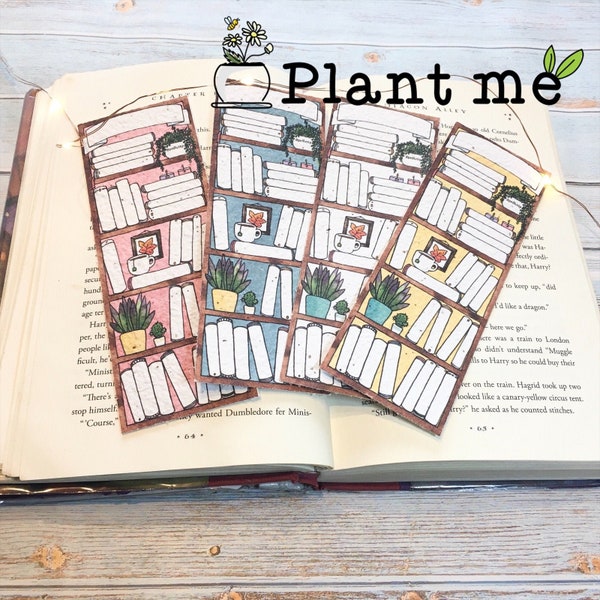 Plant Me! Plantable 4 color reading log bookmark