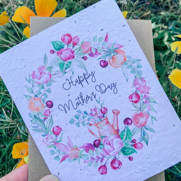 Plant Me! Happy Mother's Day | Plantable greeting card that bloom wildflowers