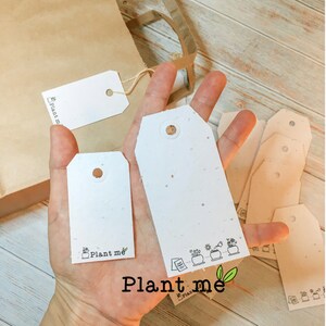 Plantable Gift Tags, wildflower seed embedded gift tags, Large or Small