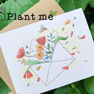 Plantable Card: Let There Bee Flowers - Seed Paper Greeting Card