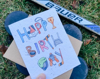 Happy Birthday Card for Ice Hockey Players