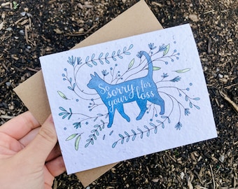 Plant me! Cat Loss - So Sorry for Your Loss Sympathy Card