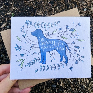 Plant Me! Dog Loss Sympathy Card