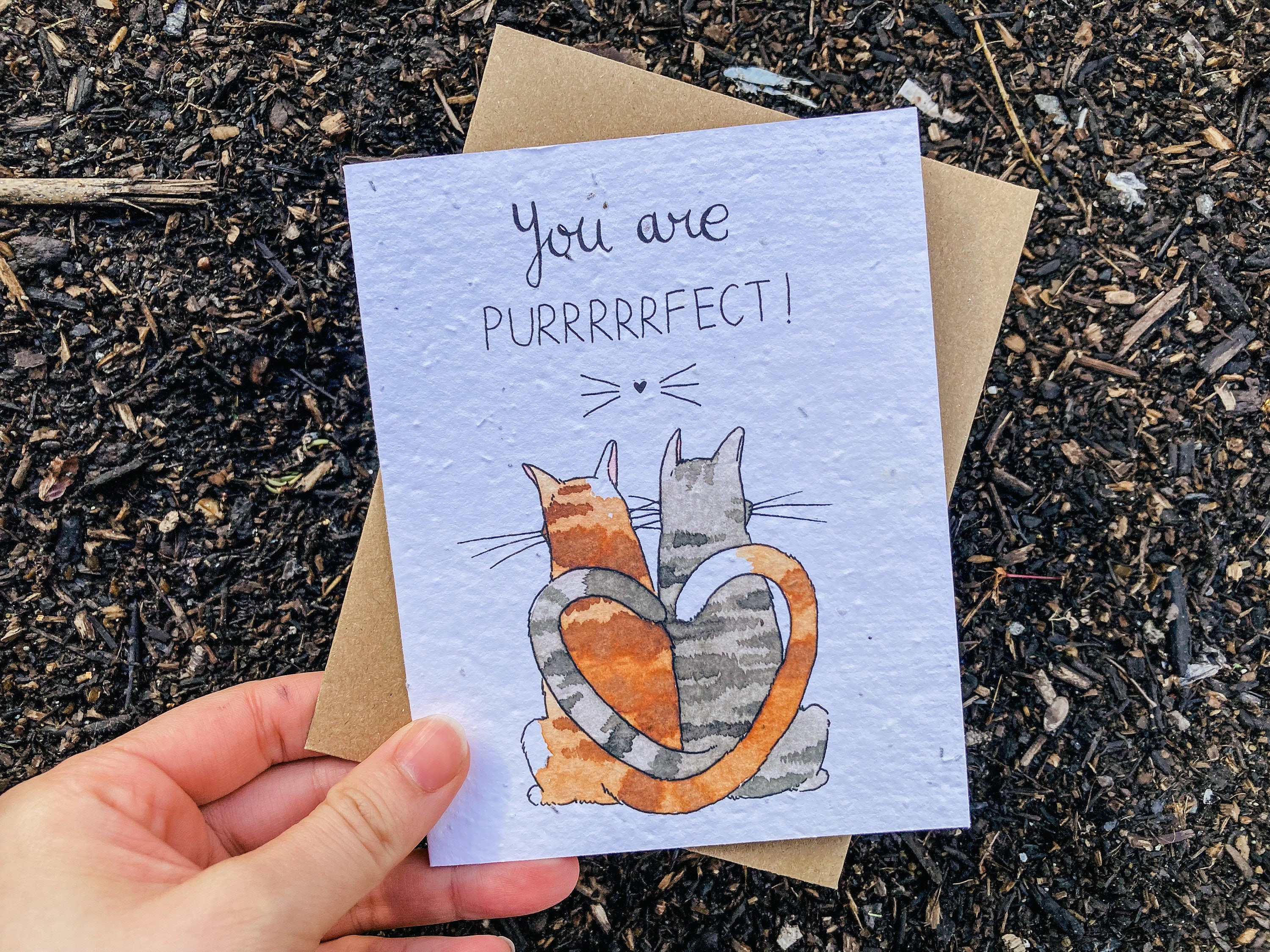 Plant Me! You are Purrfect Greeting Card