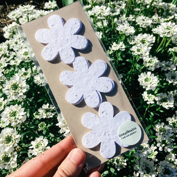 Plant Me! Flower Confetti: Plantable seed paper | 2 inches in diameter | write your own message