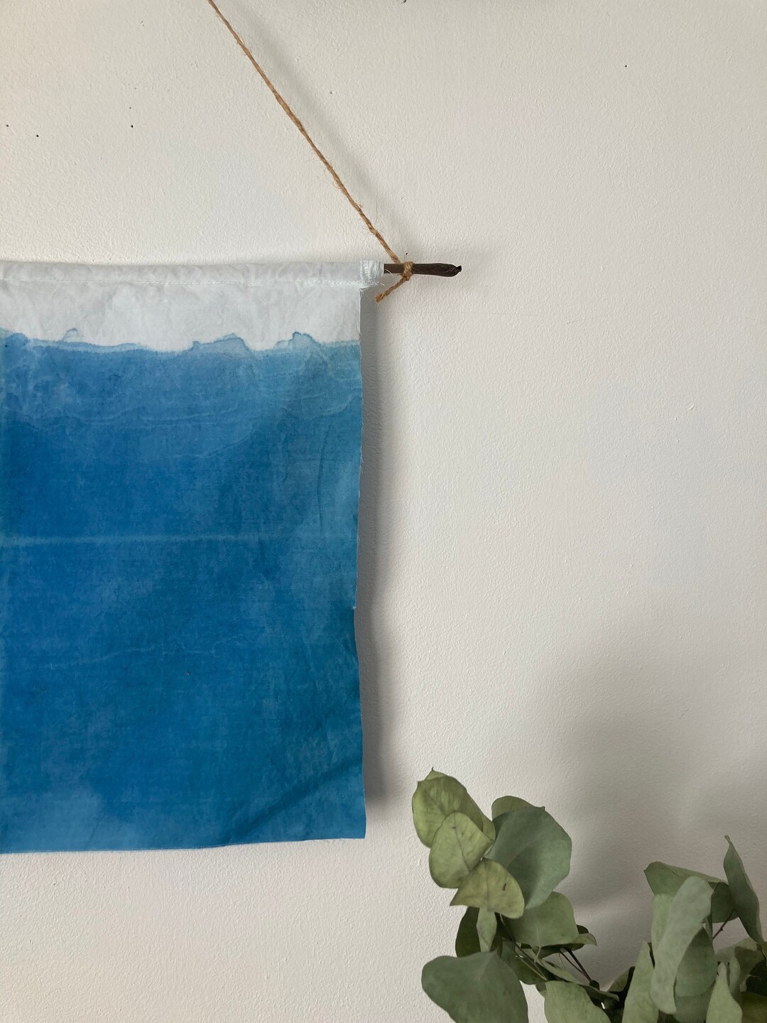 Indigo Dye, Shibori, Wall Hanging, Wall Decor, Wall Art, Tie Dye, Japanese Dye, Handmade Etsy