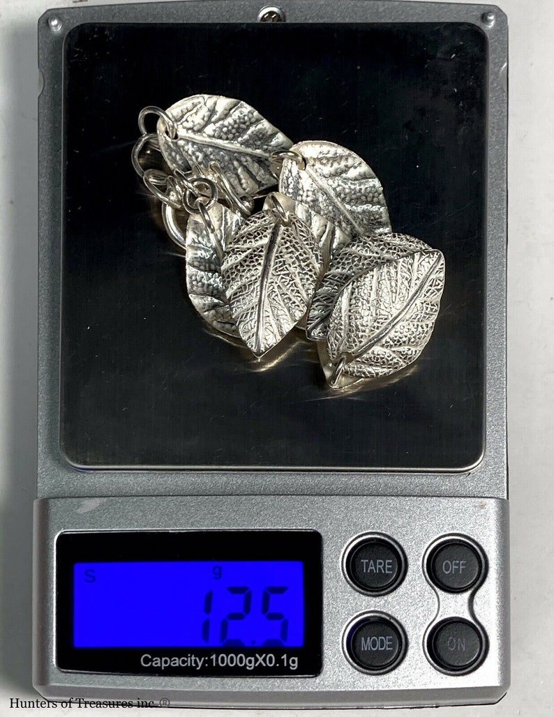 950 Brittania Silver Leaf Chain Bracelet 12.5 Grams 16mm