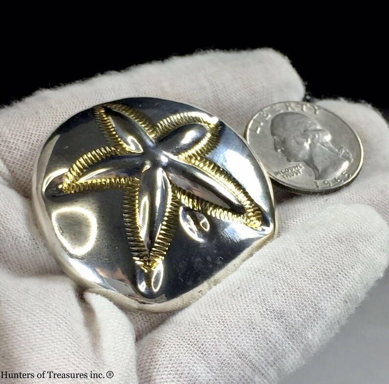 Vintage Silver Tone Metal BOST Starfish C Clasp Brooch 1960\u2019s 70\u2019s