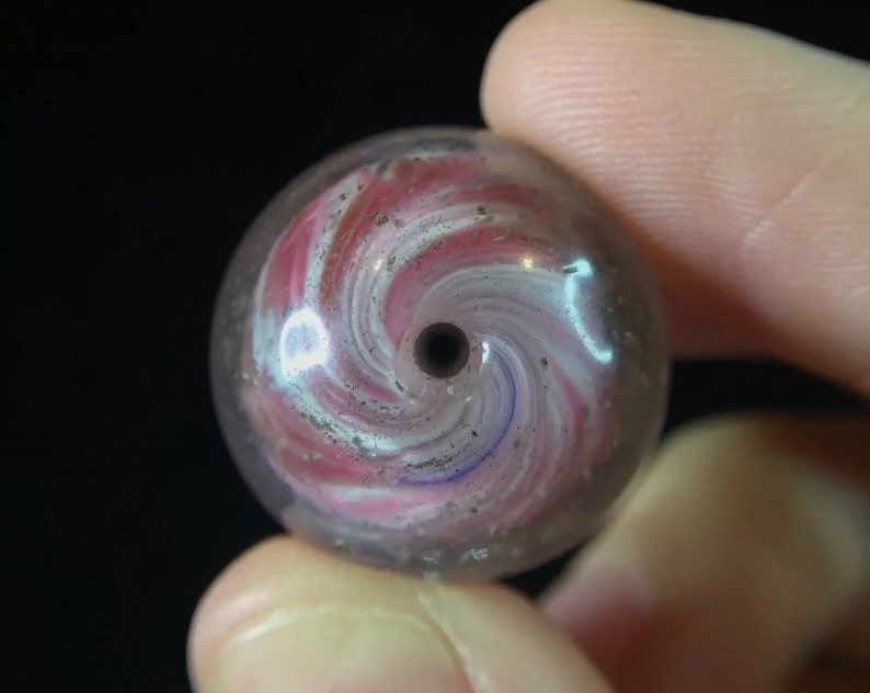 Vintage Antique German Marble Glass Old Trade Beads