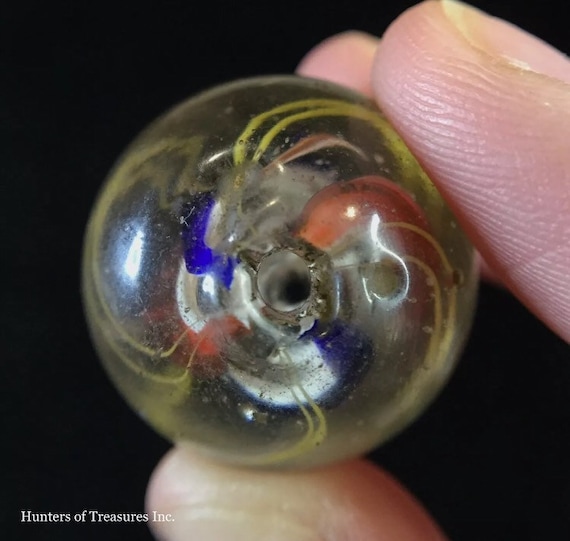 Vintage Antique German Marble Glass Old Trade Beads