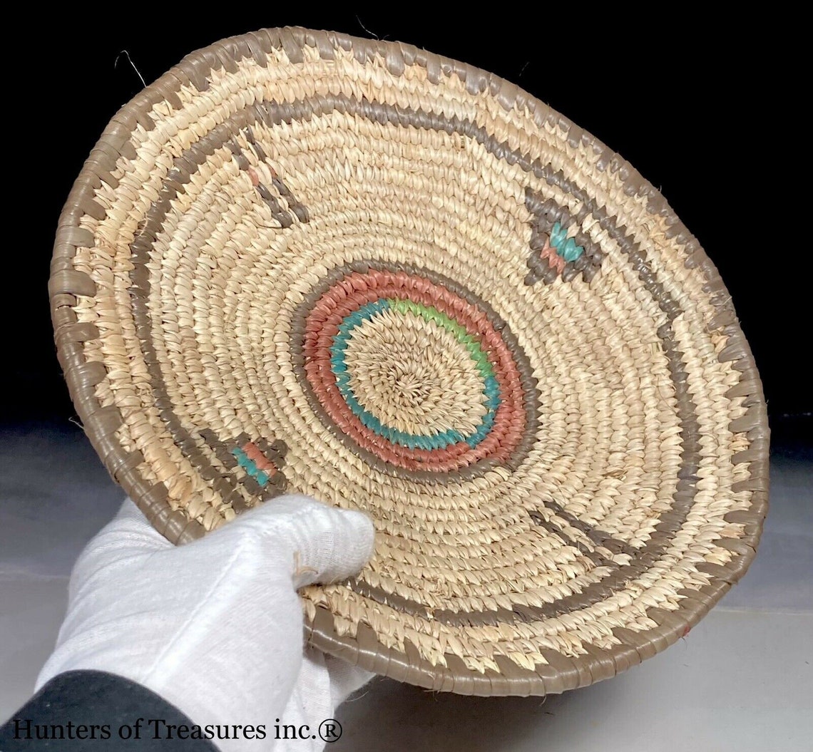 African Woven Coiled Grass Basket Hausa Tribal People From Etsy