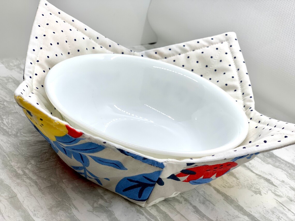 Bowl Cozy for the Microwave Floral Bowl Koozie Soup Bowl Etsy