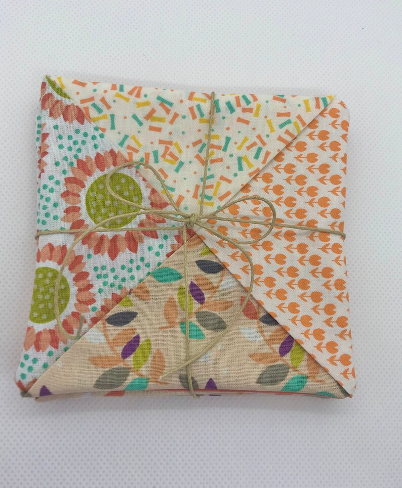 Floral Fabric Coasters Folded Drink Coaster Set of 4 Square Etsy Israel