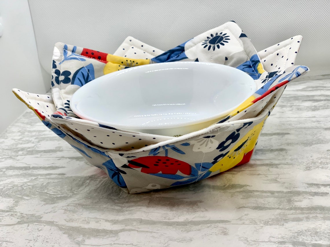 Bowl Cozy for the Microwave Floral Bowl Koozie Soup Bowl Etsy