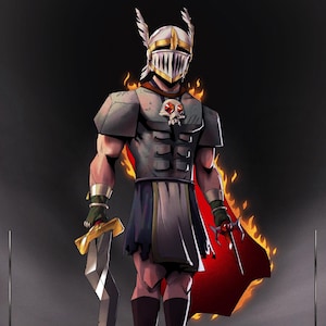 Custom OSRS Character Illustration: Personalized fanart (Digital File)