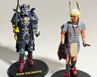 Hoge kwaliteit - Premium OSRS/Runescape handgeschilderd figuur van 5,5 inch - Je eigen aangepaste karakter!