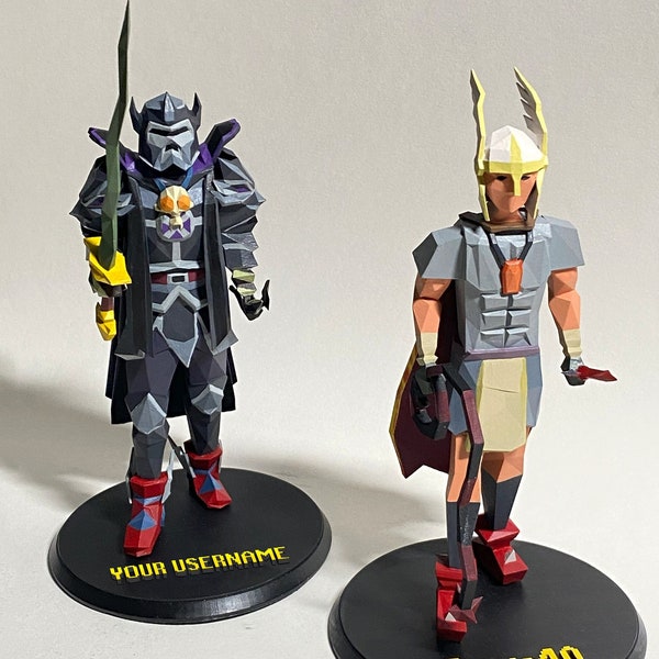 Hoge kwaliteit - Premium OSRS/Runescape handgeschilderd figuur van 5,5 inch - Je eigen aangepaste karakter!