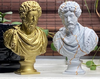 Busto de Marco Aurelio: Estatua personalizable de aspecto pétreo